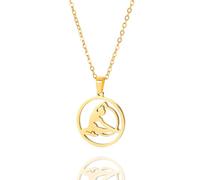 EUEAVAN Inspirador Turner Colgante Collar Ballet Bailarina Deporte Danza Solo USA Gimnasia Choker Equipo Joyería Niña Mujer Entrenador Hija, Acero inoxidable, No es una piedra preciosa