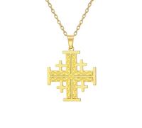 EUEAVAN Jerusalén Cruzados Cruzados Caballeros Caballeros Templarios Cruz Colgante Medallón Disco Griego Joyas Religiosas Oración Regalo Bautizo Mujeres Hombres, Medio, Acero inoxidable, No es una