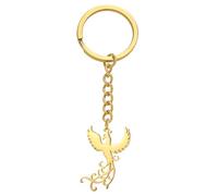 EUEAVAN Llavero de Phoenix con diseño de pájaro fénix que se levanta de las cenizas, accesorios de joyería de animales mitológicos, Dorado (Gold 2), M