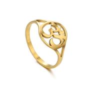 EUEAVAN OM OHM AUM - Anillo hindú de armonía espiritual sánscrita, símbolo de flor de la vida, anillo de chakras, yoga, mandala, amuleto budista, hinduismo, joyería religiosa, regalo de meditación