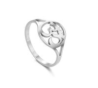 EUEAVAN OM OHM AUM - Anillo hindú de armonía espiritual sánscrita, símbolo de flor de la vida, anillo de chakras, yoga, mandala, amuleto budista, hinduismo, joyería religiosa, regalo de meditación