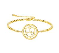 EUEAVAN Pulsera con el sigilo de Lilith Tobillera de Hécate Cordón trenzado a mano con hilo rojo de la suerte Amuleto gótico Triple diosa lunar Joyería Mitología pagana Brujería Regalo (Dorado 1)