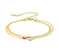 EUEAVAN Pulsera con mapa para mujer Estrella de David Pulsera ajustable con estampado de banderas de países Llévalos a casa ahora Joyería patriótica israelí Regalo judaico (oro en capas)