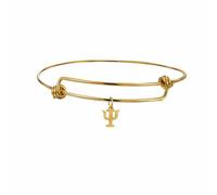 EUEAVAN Pulsera con símbolo psicológico para mujer, pulsera del alfabeto griego, psicología, psiquiatría, colgante de signo médico, joyería, psicoterapeuta, regalo de psicólogo, M, Acero inoxidable