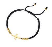 EUEAVAN Pulsera de avión ajustable hecha a mano con cuerda trenzada de la suerte, pulsera de cuerda roja con cuentas para parejas, pilotos de aerolíneas, joyería de viajero, regalo de recuerdo para