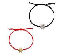 EUEAVAN - Pulsera de cubeta de metatrón, ajustable, geometría sagrada, arcángel, hecha a mano, cuerda trenzada, cadena roja de la suerte, cábala, joyería de amuleto para mujer