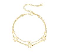 EUEAVAN Pulsera de estrella de David, hexagrama, judía, casera, de cuerda roja, amuleto de fe hebrea, bendición, cábala, joyería religiosa, regalo de Israel Hanukkah para mujeres, ajustable, Acero