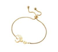 EUEAVAN Pulsera de fénix para mujer, pulsera de Nirvana de Fénix, pulsera mitológica de pájaro ascendente de las cenizas, regalo de inspiración, ajustable, Acero inoxidable, Sin piedra preciosa