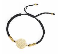 EUEAVAN Pulsera de flor de la vida, geometría sagrada, cubo de metatrón, hecha a mano, pulsera de cuerda roja, símbolo cósmico Merkaba, protección de mandala, amuleto de cábala, joyería de yoga