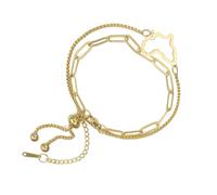 EUEAVAN Pulsera de mapa de África, diseño de continente africano, hecho a mano, cuerda trenzada de la suerte, joyería étnica tribal africana para mujeres y hombres, Medio, Acero inoxidable, Sin piedra