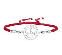 EUEAVAN - Pulsera de sigilo de Lilith para mujer, hecha a mano, cuerda trenzada, cuerda roja de la suerte, amuleto gótico, triple luna, diosa, mitología pagana, regalo de brujería, ajustable, Acero