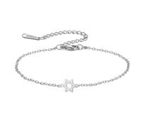 EUEAVAN - Pulsera hexagonal de estrella de David hecha en casa con hebreo y amuleto de fe hebrea, cábala, bendición, joyería religiosa, Israel Hanukkah, regalo para mujeres, ajustable, Acero