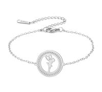 EUEAVAN Pulsera Princesa Wendy Campanilla Hadas Elfo Bailarina Corazón Tobilleras de Circonita Cúbica Alas de Ángel Joyería Cuento de Hadas Frase Regalo para Mujeres, ajustable, Acero inoxidable