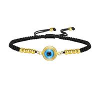 EUEAVAN Pulseras ajustables contra el mal de ojo con 7 nudos, hechas a mano, cuerda roja de la suerte, tobilleras, amuleto de protección de la cábala griega, regalo para mujeres y hombres, adjustable