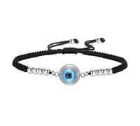 EUEAVAN Pulseras ajustables contra el mal de ojo con 7 nudos, hechas a mano, cuerda roja de la suerte, tobilleras, amuleto de protección de la cábala griega, regalo para mujeres y hombres, adjustable