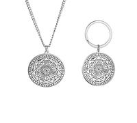 EUEAVAN Sello de los 7 Arcángeles Colgante Collar Llavero para Hombres San Miguel 7 Arcángeles Sello Protección Espiritual Amuleto Medalla Joyería Pagana Mujeres