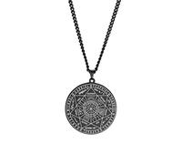 EUEAVAN Sello de los 7 Arcángeles Colgante Collar Llavero para Hombres San Miguel 7 Arcángeles Sello Protección Espiritual Amuleto Medalla Joyería Pagana Mujeres