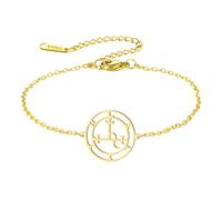 EUEAVAN Sigil of Lilith - Pulsera para mujer, tobillera de Hécate, hecha a mano, cuerda trenzada de la suerte, cuerda roja, amuleto gótico, triple luna, diosa, joyería, mitología pagana, regalo de