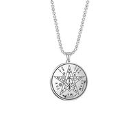 EUEAVAN Tetragrammaton Pentagram Collar para Hombres Mujeres Tetragrammaton Llavero Pentagrama Protección Amuleto Pagano Wicca Joyería