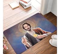 EUEKQOIB Alfombra de Entrada para Puerta de Entrada de San Keanu Reeves para Interiores con el Sagrado Corazón de Jesús para Cocina baño y Sala de Estar.