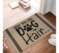 EUEKQOIB Espero Que te guste el Humor de Pelo de Perro Alfombra Antideslizante para Puerta Suelo baño Cocina Interior Dormitorio balcón Entrada.