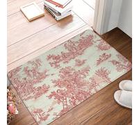 EUEKQOIB Felpudo Antideslizante con Motivo Toile De Jouy para Cocina Exterior Color Azul Marino para Entrada de jardín