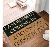 EUEKQOIB Felpudo Antideslizante para Puerta de Entrada Impermeable para Cocina Dormitorio Alfombra de Entrada con la Frase I Am Blessed