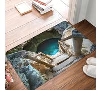 EUEKQOIB Felpudo con Estampado 3D de ilusión de Abismo Antideslizante para Entrada Cocina baño Suelo jardín