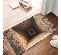 EUEKQOIB Felpudo con ilusión 3D de Trampa misteriosa Antideslizante para Cocina baño jardín Garaje Puerta de Entrada