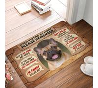 EUEKQOIB por Favor Recuerda Que Esta es mi casa. Felpudo de Bulldog francés Antideslizante para Entrada Cocina baño Puerta Alfombra para Sala de Estar.