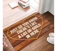 EUEKQOIB Solo para Que sepas Que Hay Muchas Chicas aquí. Felpudo para Puerta de Entrada Felpudo para Cocina Exterior Alfombra para Garaje.