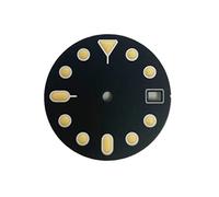 EUETVEXERK 28.5mm Orange Watch Dial Japón C3 Luminoso Luminoso y doble calendario reloj Relojes de cara Accesorios for NH35 / NH36A Movimiento Esfera del reloj(Single Calendar)