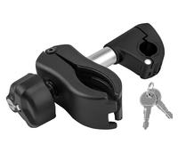 EUFAB 11629 - Soporte para Marco Desmontable Corto (diámetro 25+30 mm), Color Negro y Plateado