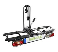 EUFAB 12012LASON Poker-F Plus - Portabicicletas (12012LASON), diseño Exclusivo de Amazon con Soportes de Cuadro con Cerradura, Apto para Bicicleta eléctrica, Completamente premontado, para 2