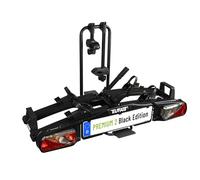 EUFAB Portabicicletas 11648ON Premium de 2" Black Edition, Apto para Bicicleta eléctrica, Completamente premontado, antirrobo, para 2 Bicicletas, para Enganche de Remolque, Color Negro