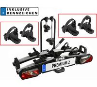 Eufab Transportador Bicicletas PREMIUM II 60kg Plegable Paquete 2 Trasero
