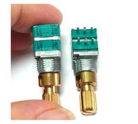 eufeifeiegds 1 potenciómetro estéreo de 9 mm, tipo 097, A10K+B10K, con mango giratorio de doble eje de 20 mm. wefeiegds