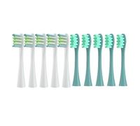 eufeifeiegds 10 cabezales de repuesto for cepillos de dientes eléctricos X PRO/Z1/F1/One/Air 2/SE, etc. Gama completa de cepillos de dientes eléctricos.(5White5Green)