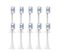 eufeifeiegds 10 cabezales de repuesto sellados al vacío for cepillos de dientes eléctricos T300/T500/T700 con tapas de cerdas suaves.(10pcs WhitePink)