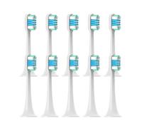 eufeifeiegds 10 cabezales de repuesto sellados al vacío for cepillos de dientes eléctricos T300/T500/T700 con tapas de cerdas suaves.(10pcs WhiteBlue)