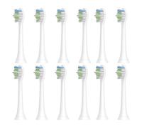 eufeifeiegds 12 cabezales de repuesto for cepillo de dientes eléctrico HX6064, de cerdas suaves, color blanco, for H-X6950/H-X6780/H-X6930/H-X3110/H-X9350(12pcs)