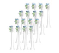 eufeifeiegds 12 cabezales de repuesto for cepillo de dientes eléctrico HX6064, de cerdas suaves, color blanco, for H-X6950/H-X6780/H-X6930/H-X3110/H-X9350(16pcs)