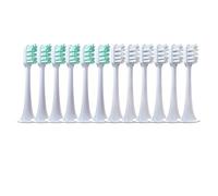 eufeifeiegds 12 cabezales de repuesto for cepillos de dientes eléctricos T300/T500/T700, tapas de cerdas suaves y boquillas for aspiradoras.(6Green6White)