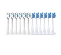 eufeifeiegds 12 cabezales de repuesto for cepillos de dientes eléctricos T300/T500/T700, tapas de cerdas suaves y boquillas for aspiradoras.(6WhiteBlue6BlueJ)
