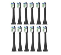 eufeifeiegds 12 cabezales de repuesto for cepillos de dientes eléctricos V1/X1/X3/X5/X3U/X3PRO/v1/v2 con boquillas de cerdas suaves.(schwarz)