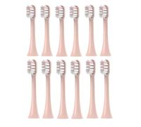 eufeifeiegds 12 cabezales de repuesto for cepillos de dientes eléctricos V1/X1/X3/X5/X3U/X3PRO/v1/v2 con boquillas de cerdas suaves.(Rosa)