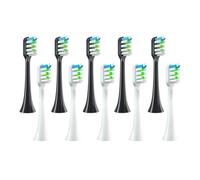 eufeifeiegds 12 cabezales de repuesto for cepillos de dientes eléctricos X3/X3U/X5, cabezales de limpieza de cerdas suaves.(6Black6White)