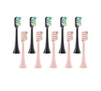 eufeifeiegds 12 cabezales de repuesto for cepillos de dientes eléctricos X3/X3U/X5, cabezales de limpieza de cerdas suaves.(6Black6Pink)