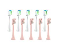eufeifeiegds 12 cabezales de repuesto for cepillos de dientes eléctricos X3/X3U/X5, cabezales de limpieza de cerdas suaves.(6White6Pink)
