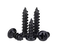 eufeifeiegds 350 piezas tornillos autorroscantes negros de cabeza avellanada con cojín M3 M3.5 M4 M4.8 tornillos para muebles de madera 10-25 mm wefeiegds